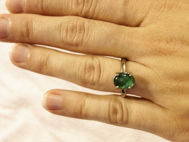 barbora rybarove jewellery, engagement, emerald ring